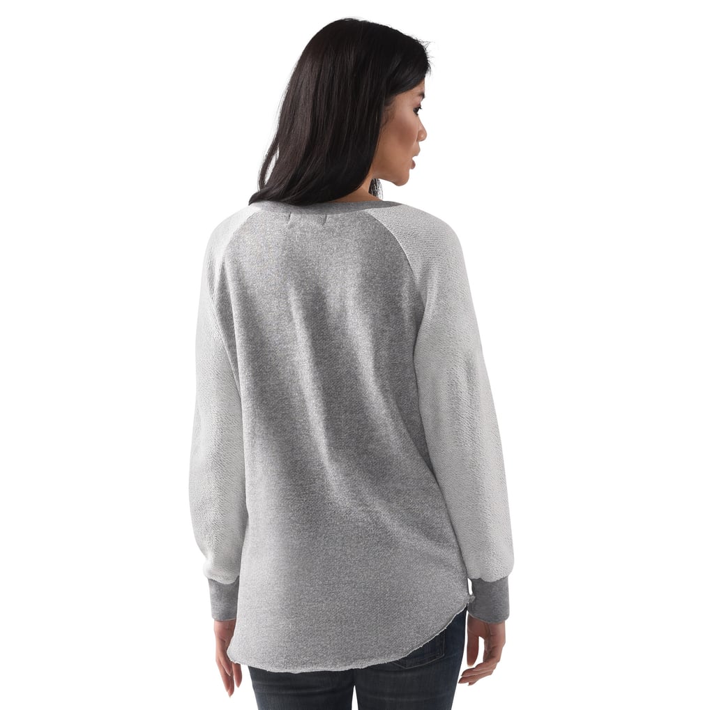  Boston Red Sox G-III 4Her by Carl Banks Women's Gridiron Raglan Pullover Sweatshirt - Heather Gray